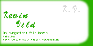 kevin vild business card